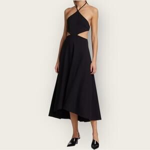 NWT | Susana Monaco | Cutout Halter Midi Dress | Midnight | XL